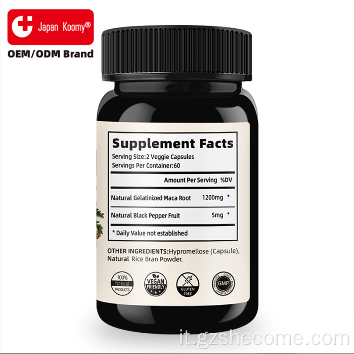 Shecome Support Energy Maca Capsule Pillole per l'ingrandimento del pene